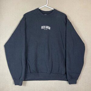 Rich Mom Sweater Womens Large Black Sweatshirt Casual Crew Neck Adult